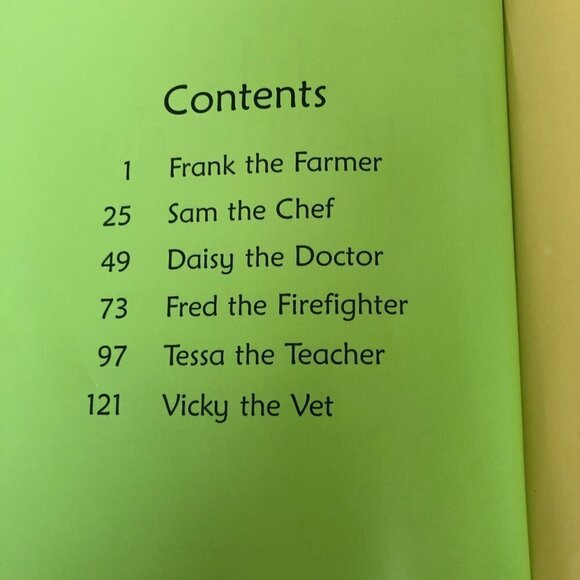 Usborne JOBS PEOPLE DO Farmer Chef Doctor Teacher Vet Firefighter Brook Book - Picture 4 of 12